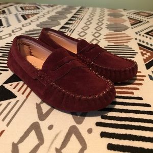 Little Kids Maroon Driving Moccasins/Loafers